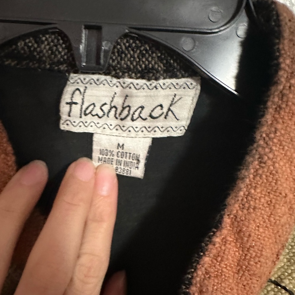 Multicolor Patchwork Jacket With Button Details - image 5